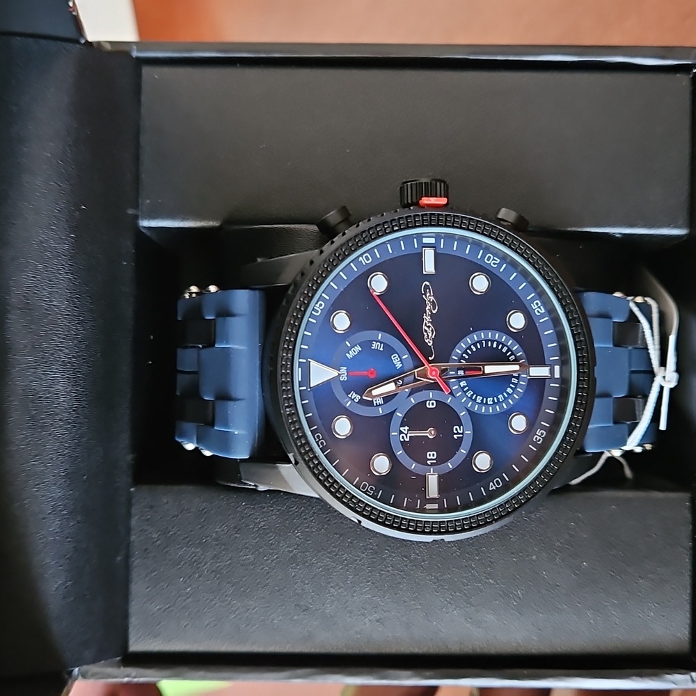 Ed Hardy Men's Blue Strap Watch - Picture 2 of 7